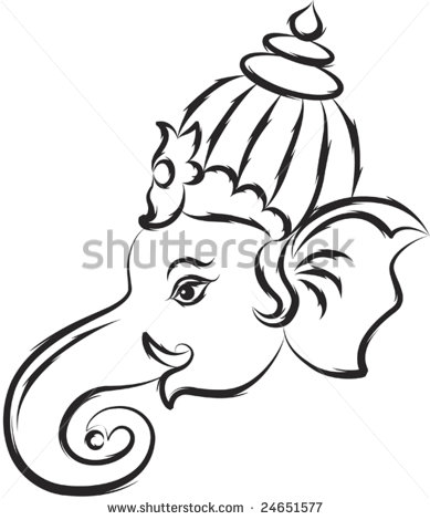 389x470 Black N White Ganesh Tattoo Image In 2017 Real Photo, Pictures