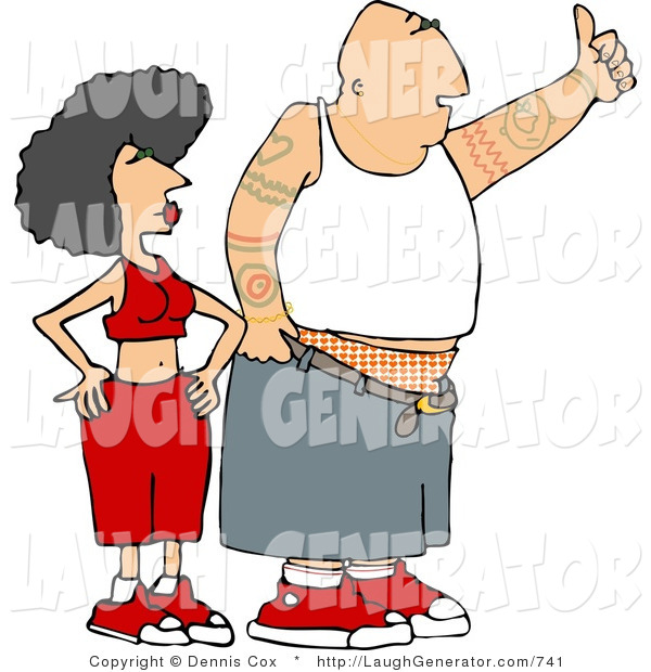 600x620 Couple Clipart Gangster