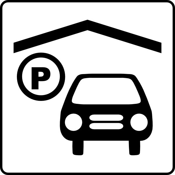 600x600 Hotel Icon Has Indoor Parking Clip Art