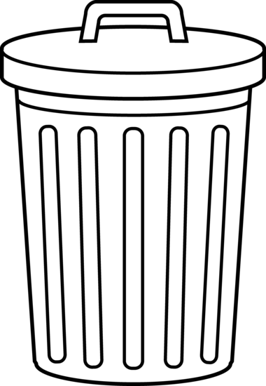 380x550 Garbage Can Line Art
