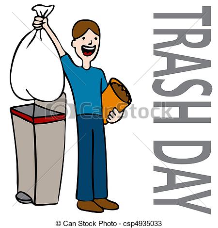 450x470 Take Out Garbage Clip Art A Person Taking Out Trash