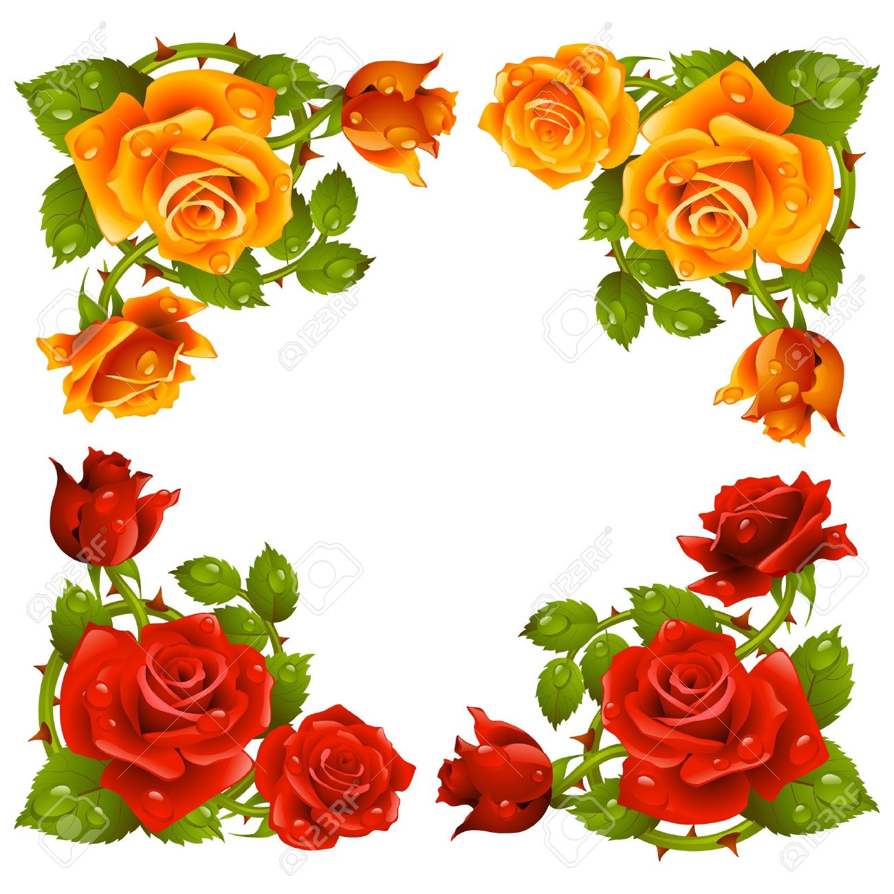 1300x1300 Pink Rose Clipart Flower Corner