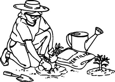 400x283 Garden Clipart Black And White