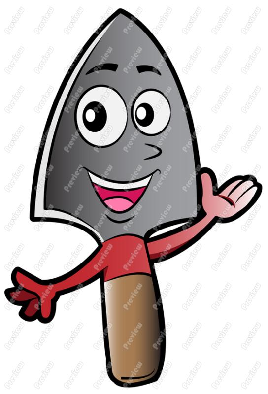 544x800 Small Garden Shovel Character Clip Art