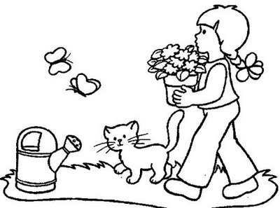400x297 Simple Garden Coloring Pages