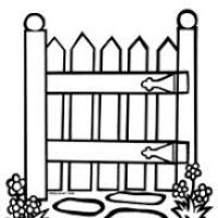 200x200 Garden Gate Clipart