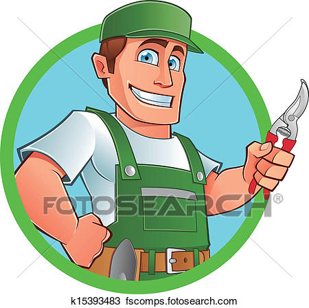450x448 Clipart Of Gardener K15393483