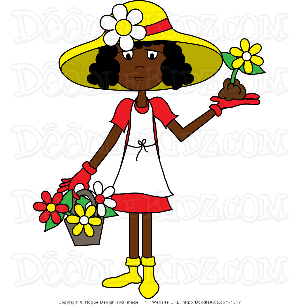 1024x1044 Girl Gardening Clipart
