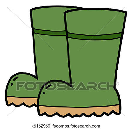 450x438 Clip Art Of Pair Of Green Gardening Rubber K5152959