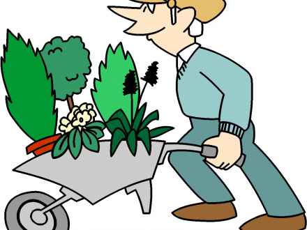 440x330 Garden Clipart, Black And White Garden Clip Art, Old Fashioned