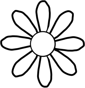 291x300 Black And White Flowers Clipart