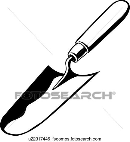 432x470 Clip Art Of , Garden, Tool, Trowel, U22317446