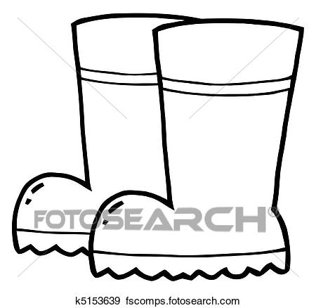 450x438 Clip Art Of Gardening Rubber Boots K5153639