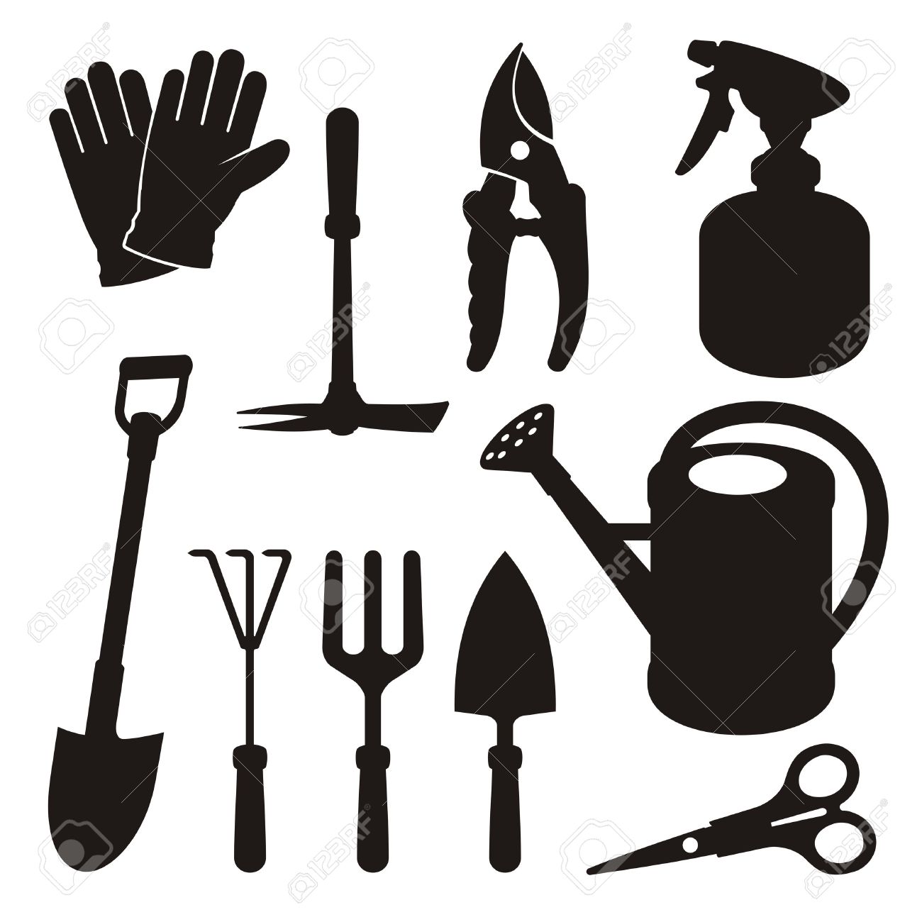 1300x1300 Gardening Tools Stock Illustrations, Cliparts And Royalty Free
