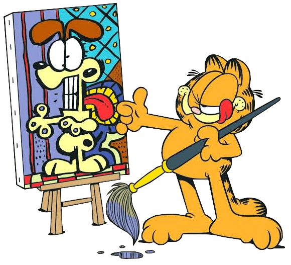 580x527 Garfield Artist Clip Art Cliparts