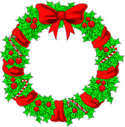 250x254 Christmas Garland Christmas Bow Clip Art Merry Christmas Amp Happy