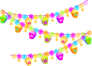 300x216 Spring Party Garland Clip Art