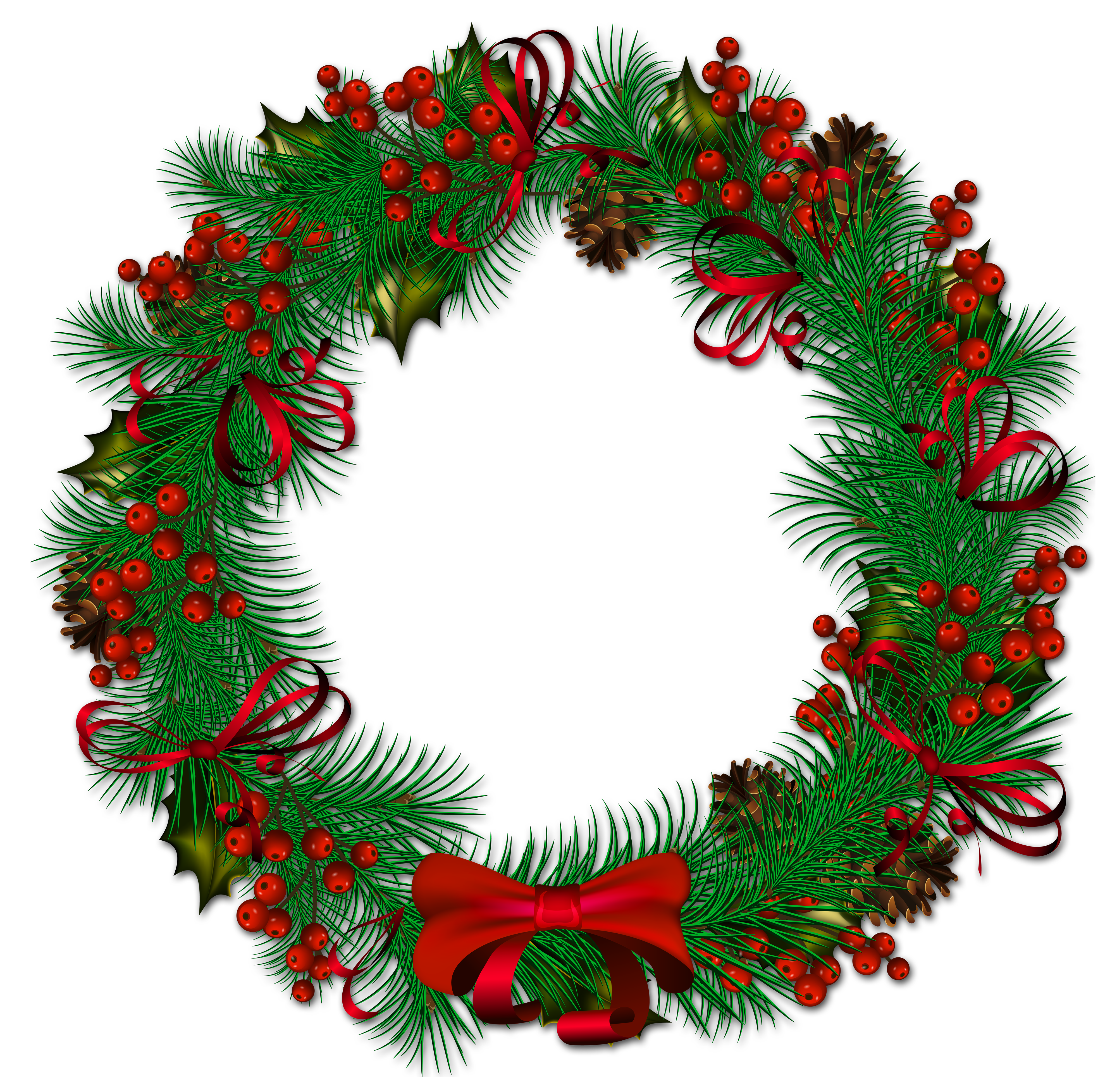 4000x3910 Christmas Garland Clipart Transparent Background