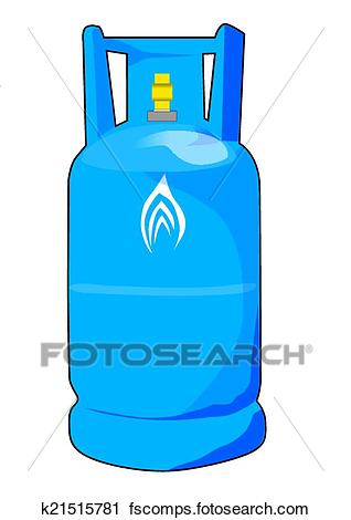 318x470 Clipart Of Blue Gas Cylinders Vector K21515781