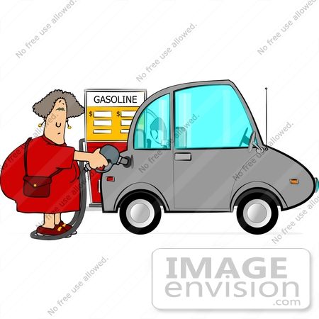450x450 Woman Pumping Gas Into Her Compact Car