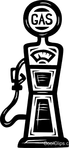 226x480 Vintage Gas Pump Royalty Free Vector Clip Art Illustration