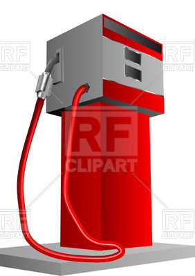 282x400 Petrol Pump On A White Background Royalty Free Vector Clip Art