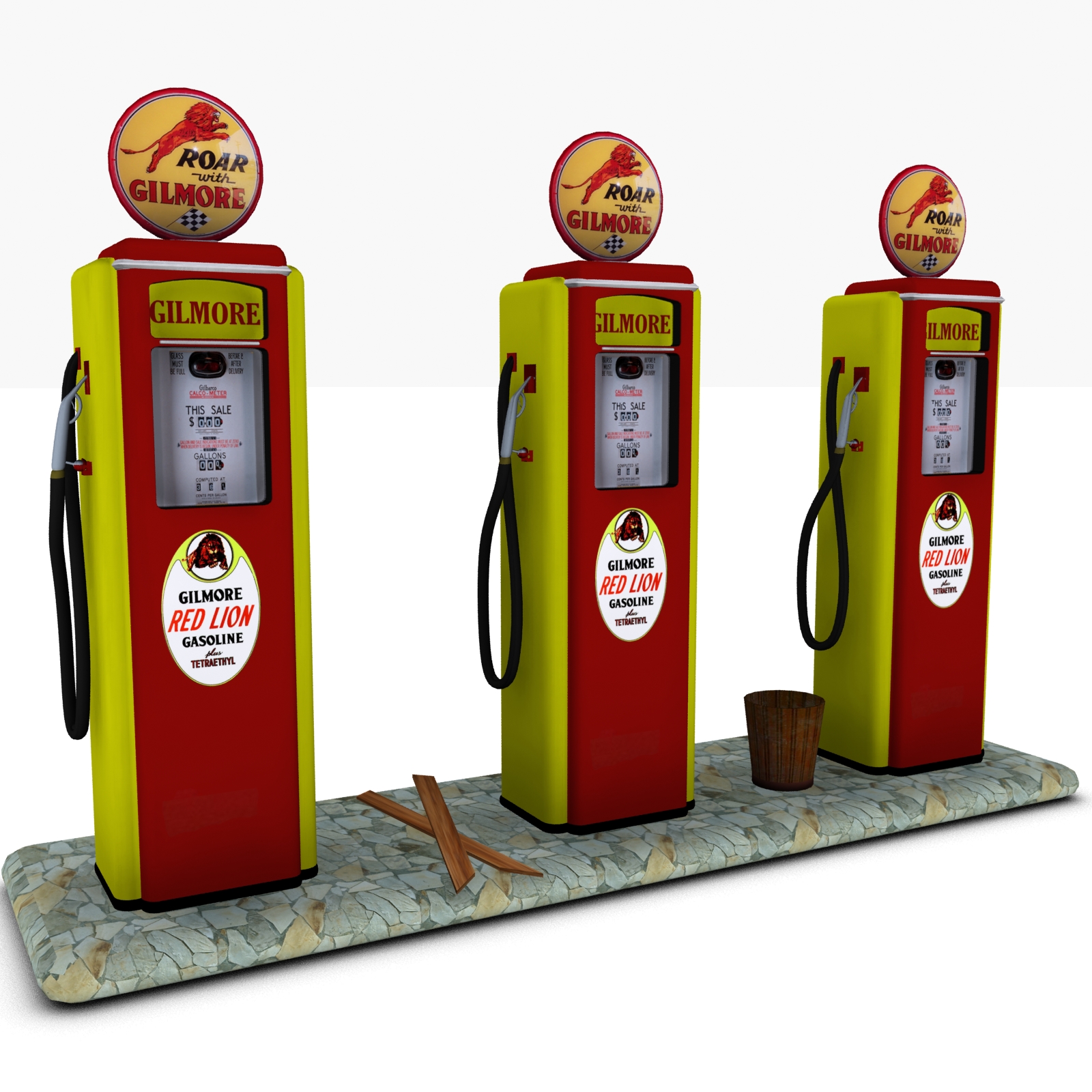 1600x1600 Gas Pump Gilmore By Polygon3d 3docean