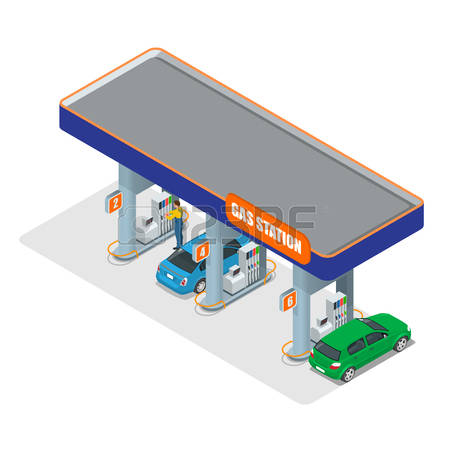 450x450 3d Clipart Gas Station