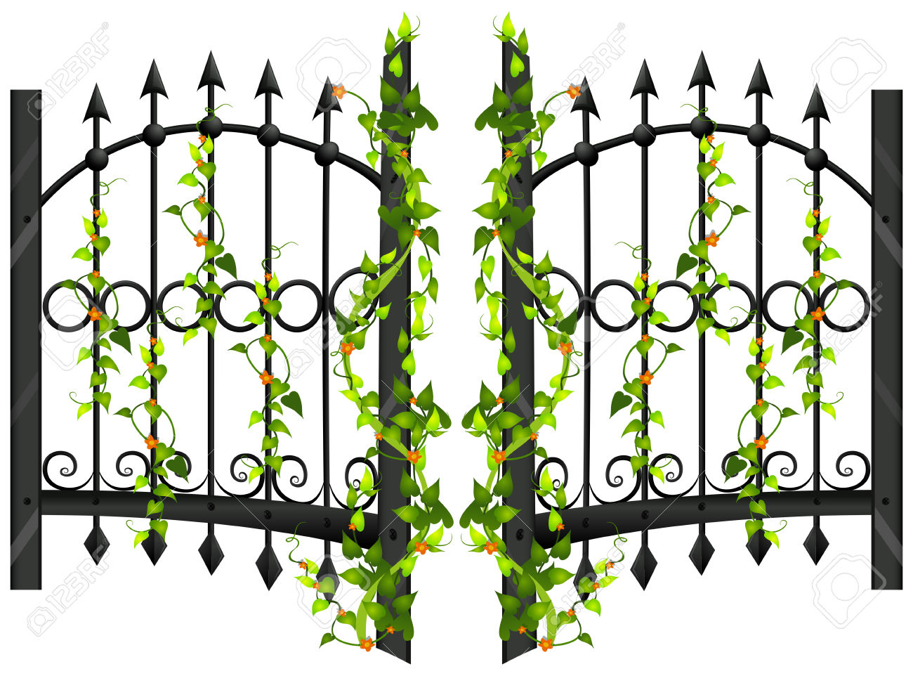 1300x962 Gate Clipart Flower Garden