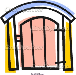 300x296 Back Yard Gate Vector Clip Art