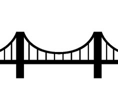 236x220 Bridge Black And White Clipart