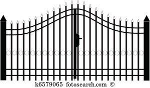 300x177 Gate Silhouette Clipart