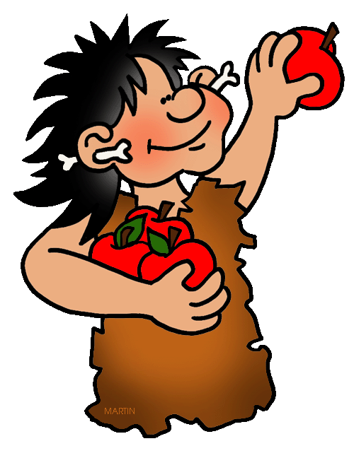 500x648 Early Humans Clip Art By Phillip Martin, Woman Gathering