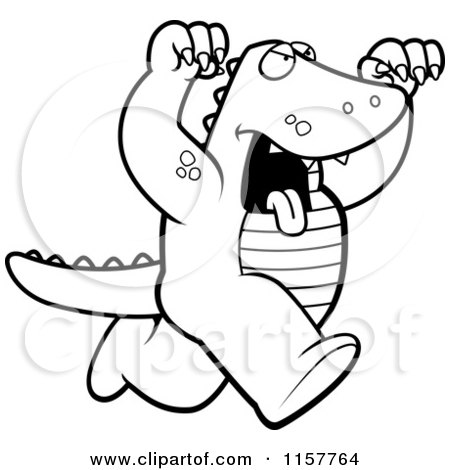 450x470 Cartoon Clipart Of A Black White Happy Alligator Walking