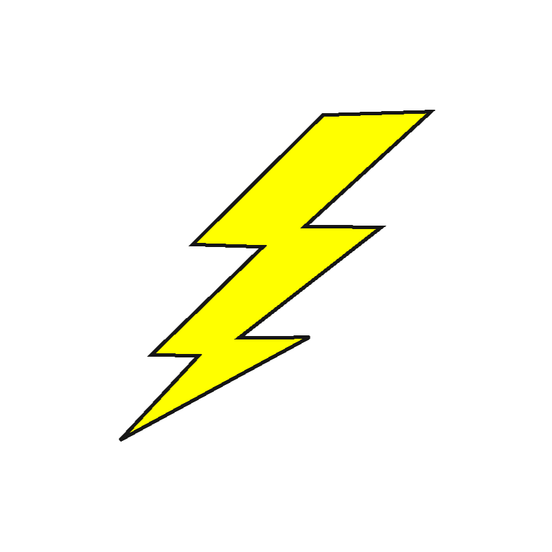 800x800 Red Lightning Bolt Symbol