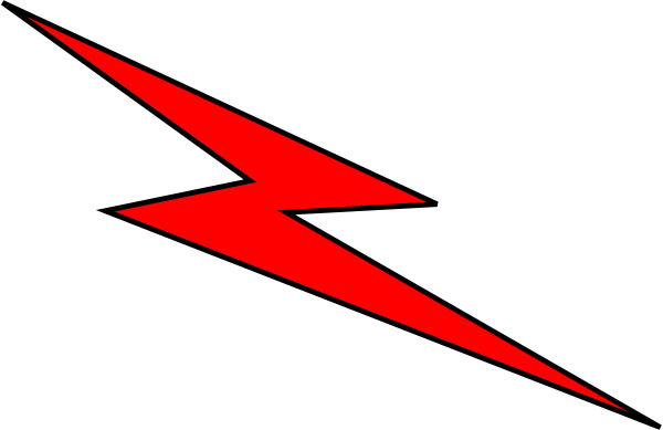600x389 Red Lightning Bolt Symbol