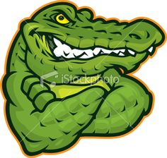 236x224 Mascot Clipart Image Of A Gator Holding A Football Graphic Gator