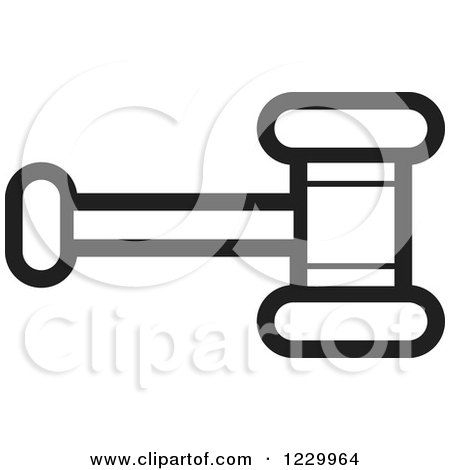 450x470 Clipart Of A Black And White Gavel