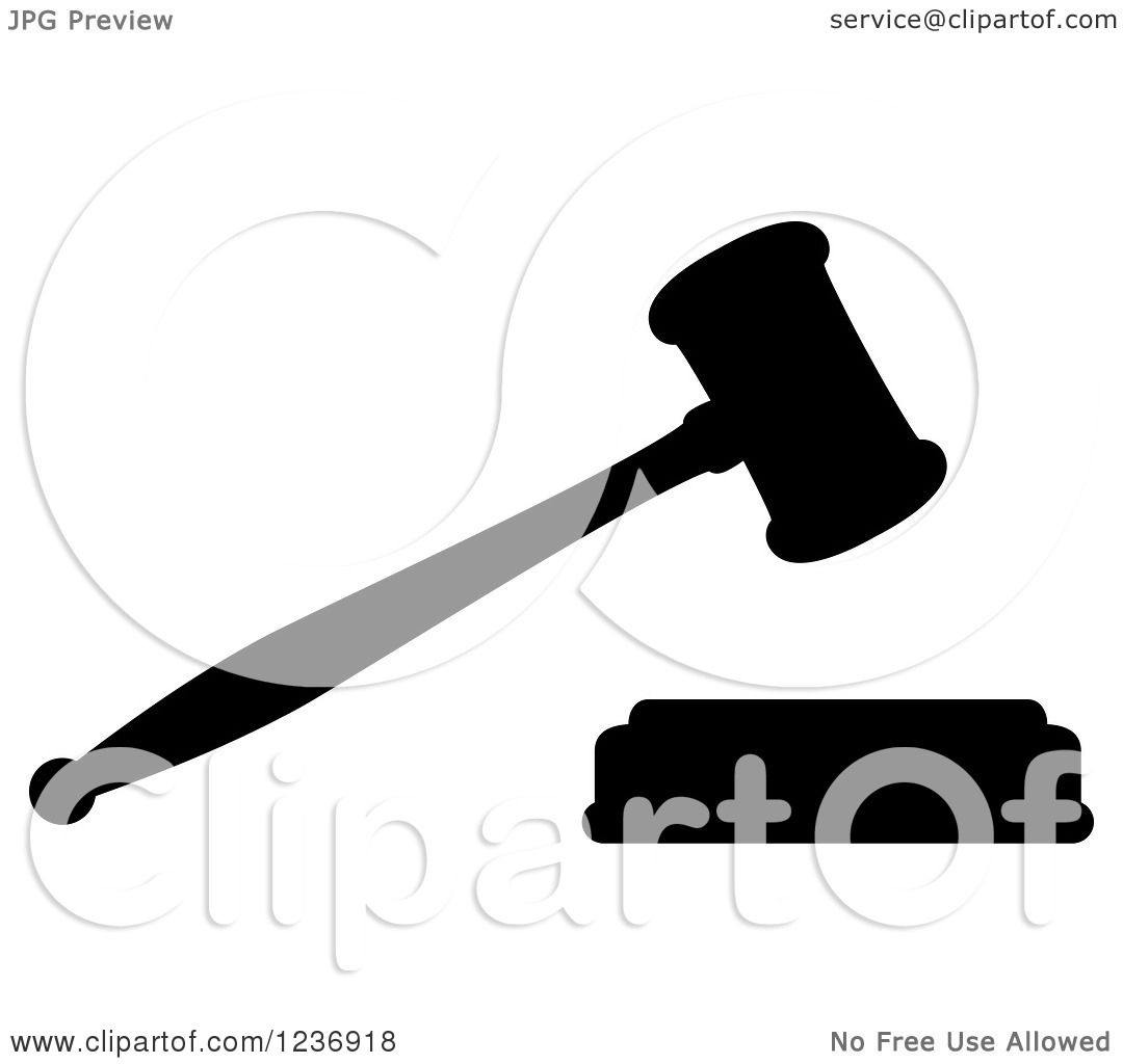 1080x1024 Clipart Of A Black And White Judge Gavel Icon