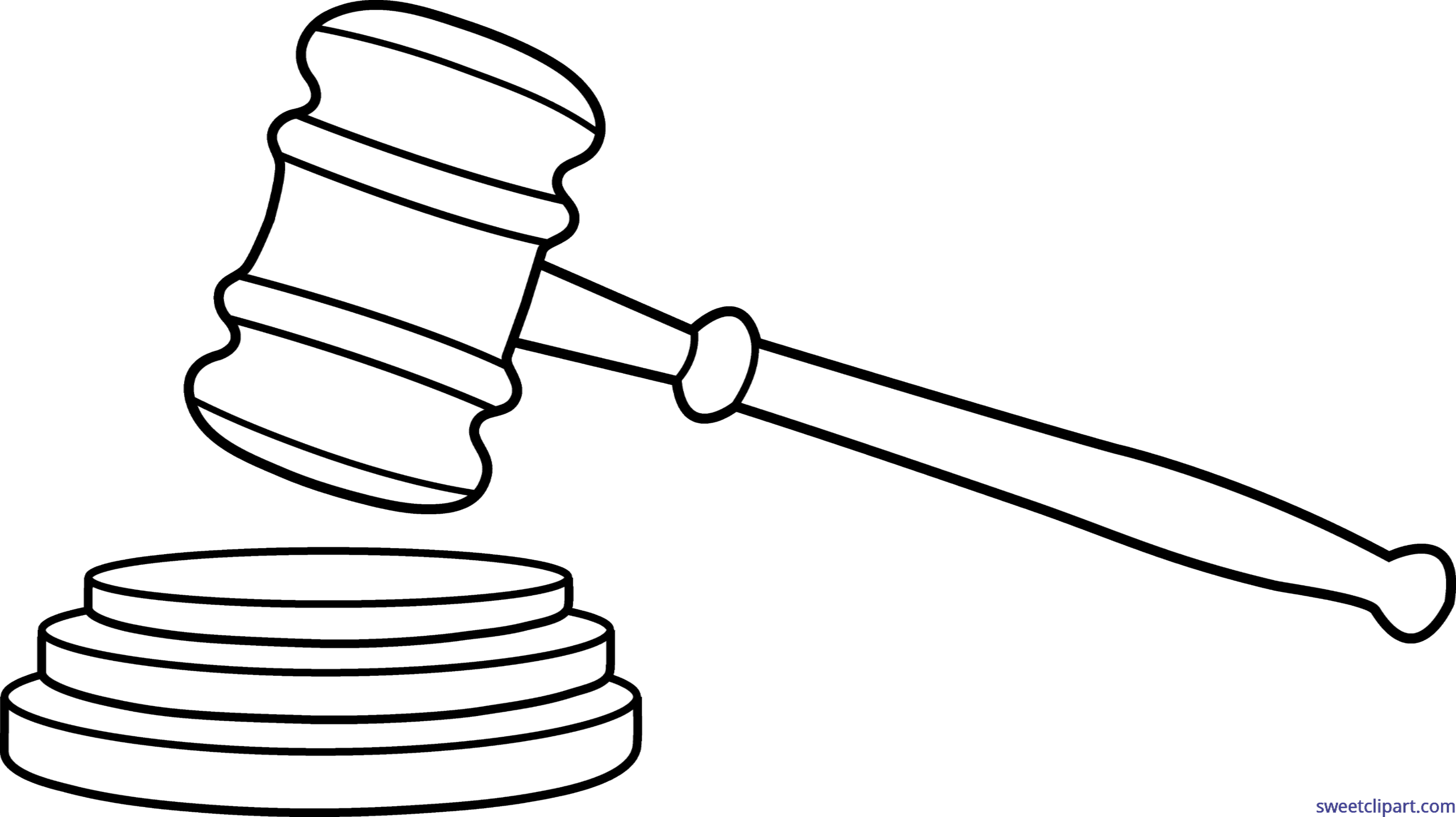 5565x3125 Gavel Lineart Clip Art
