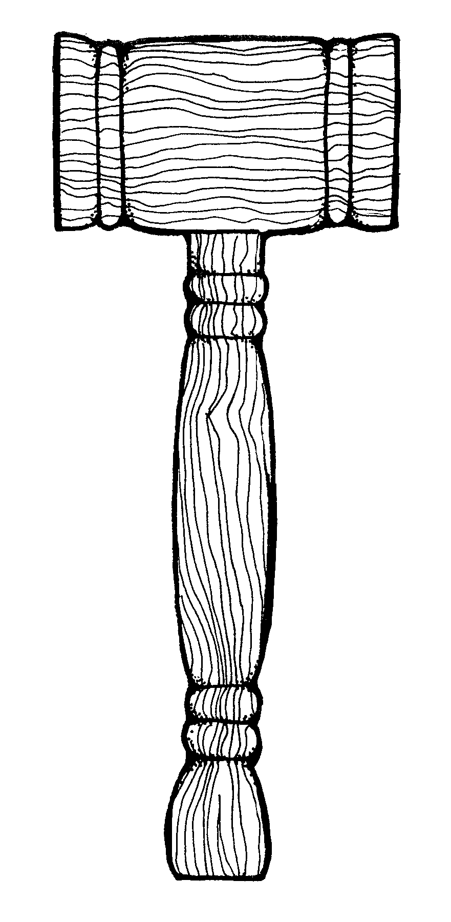 881x1800 Gavel Black And White Clipart Image