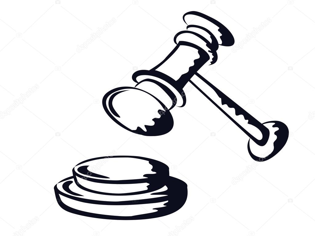 1024x768 Judge Gavel,sketch Shape,vector From Stock Vector Huhulin
