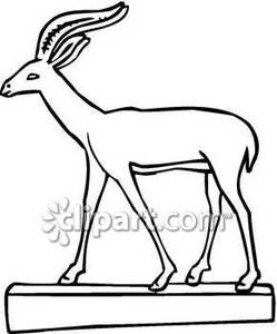 249x300 And White Statue Of A Gazelle