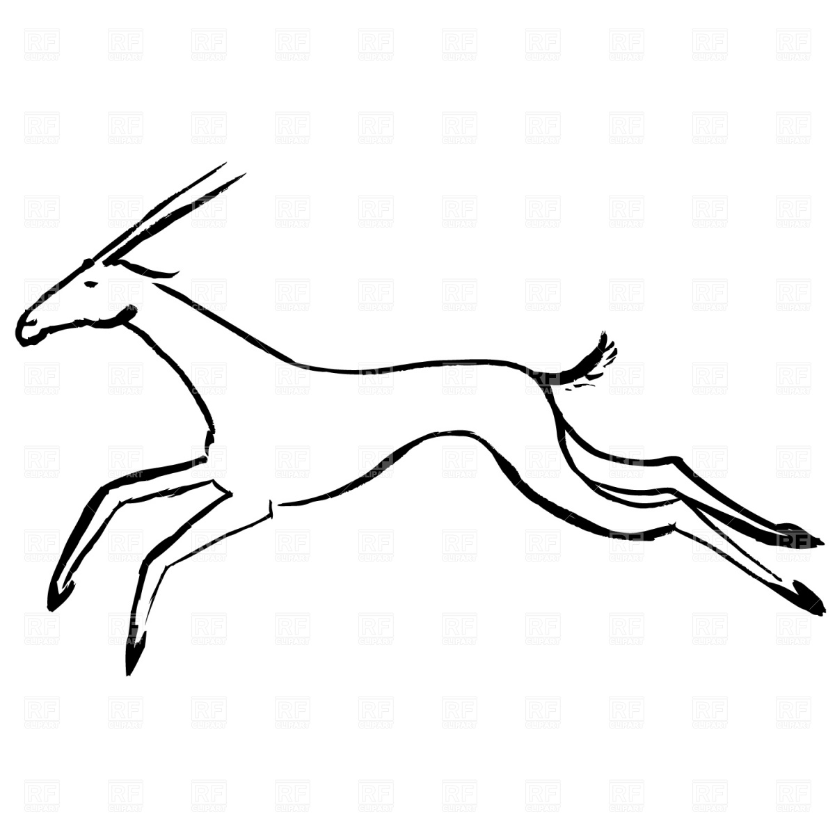 1200x1200 Gazelle Clip Art