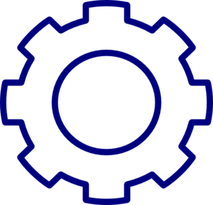 299x288 Blue Gear Clip Art
