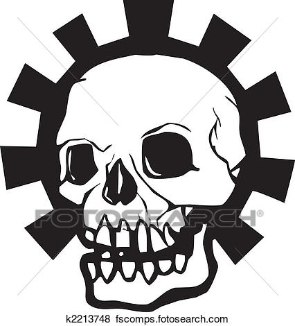 426x470 Clip Art Of Halo Gear Skull K2213748