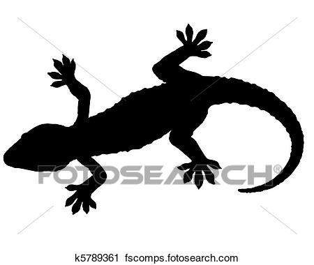 450x380 Clipart Of Gecko Silhouette K5789361