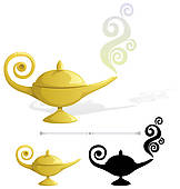162x170 Genie Lamp Clip Art