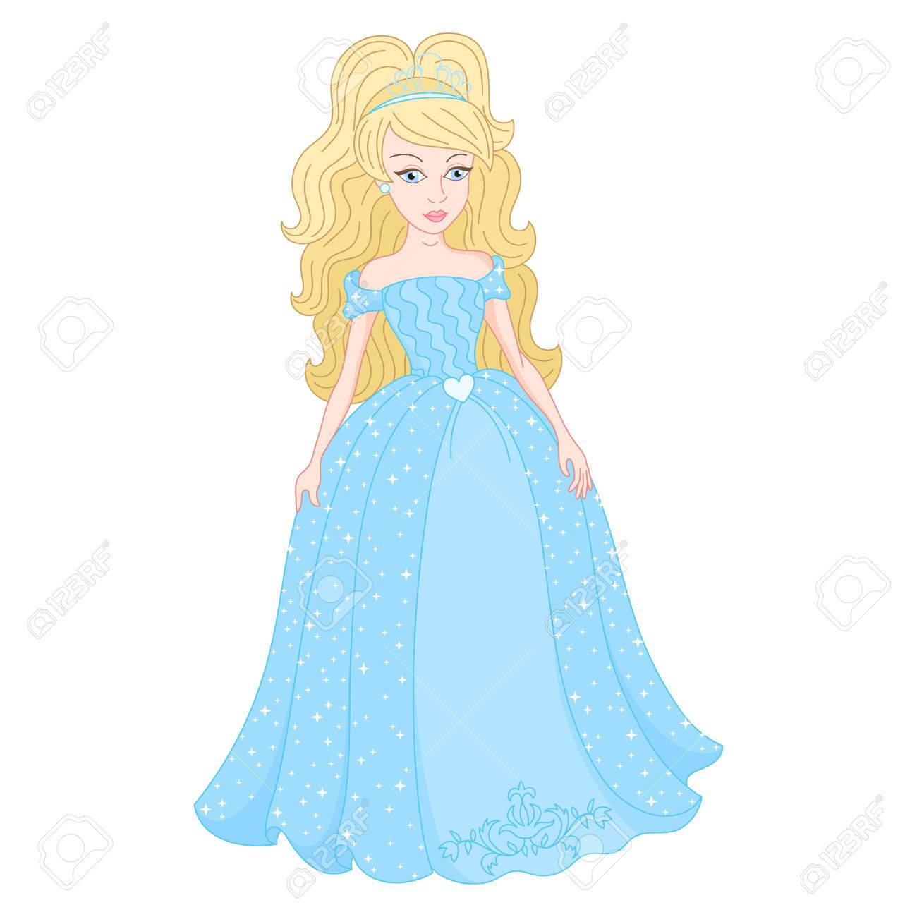 1300x1300 Illustration Of Beautiful Blonde Princess, Gentle Princess