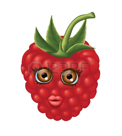 404x450 Red Raspberries With Kind Eyes And Gentle Look Royalty Free